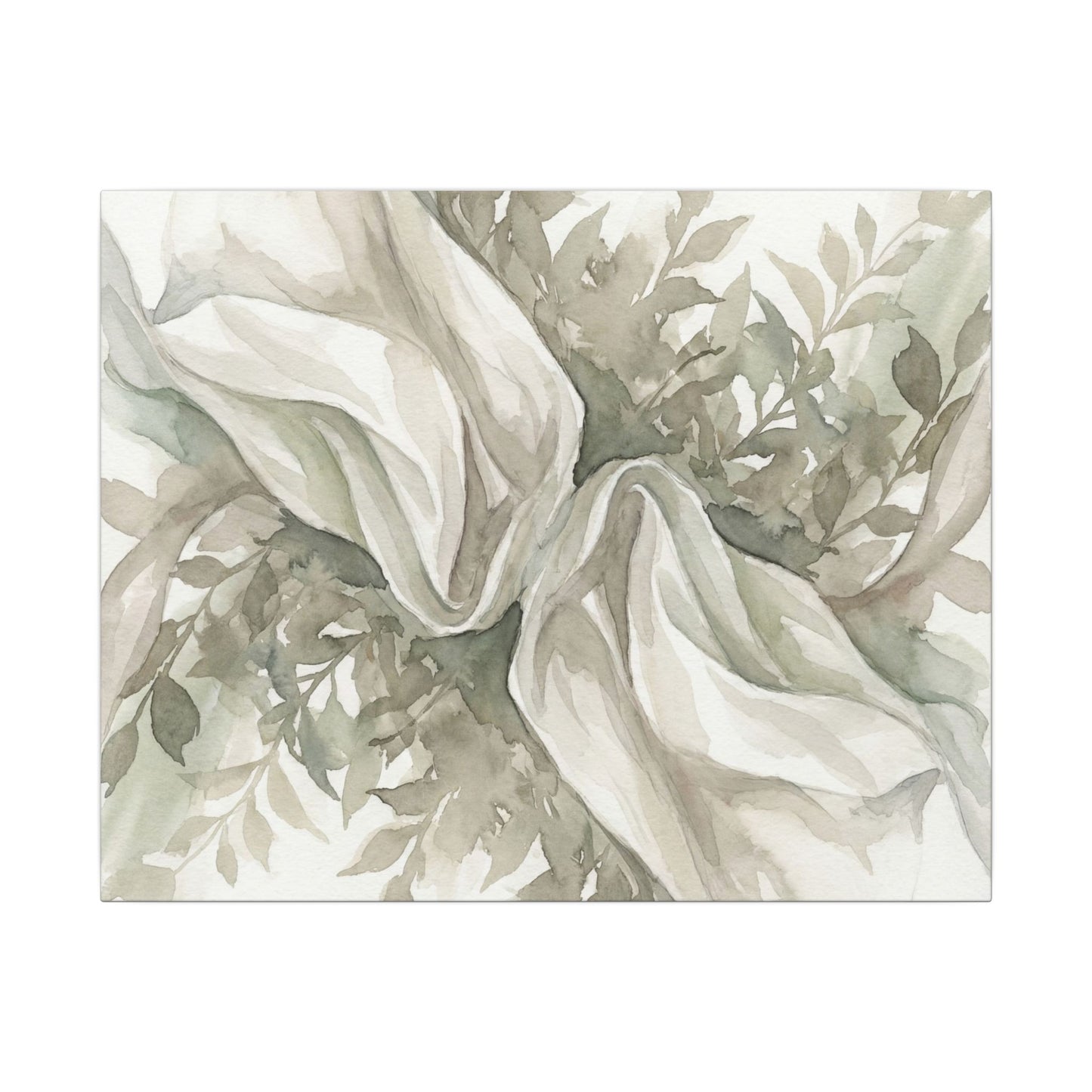 Summer Silk Drape Watercolor Canvas Art | Cozy Decor Art Print