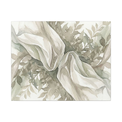 Summer Silk Drape Watercolor Canvas Art | Cozy Decor Art Print