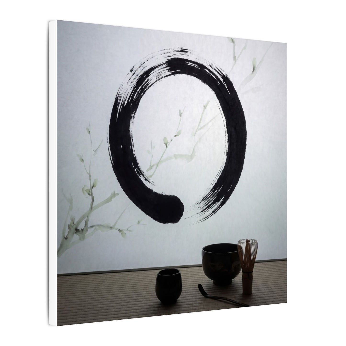 Tea Ceremony Enso Canvas Art | Peaceful Zen Art