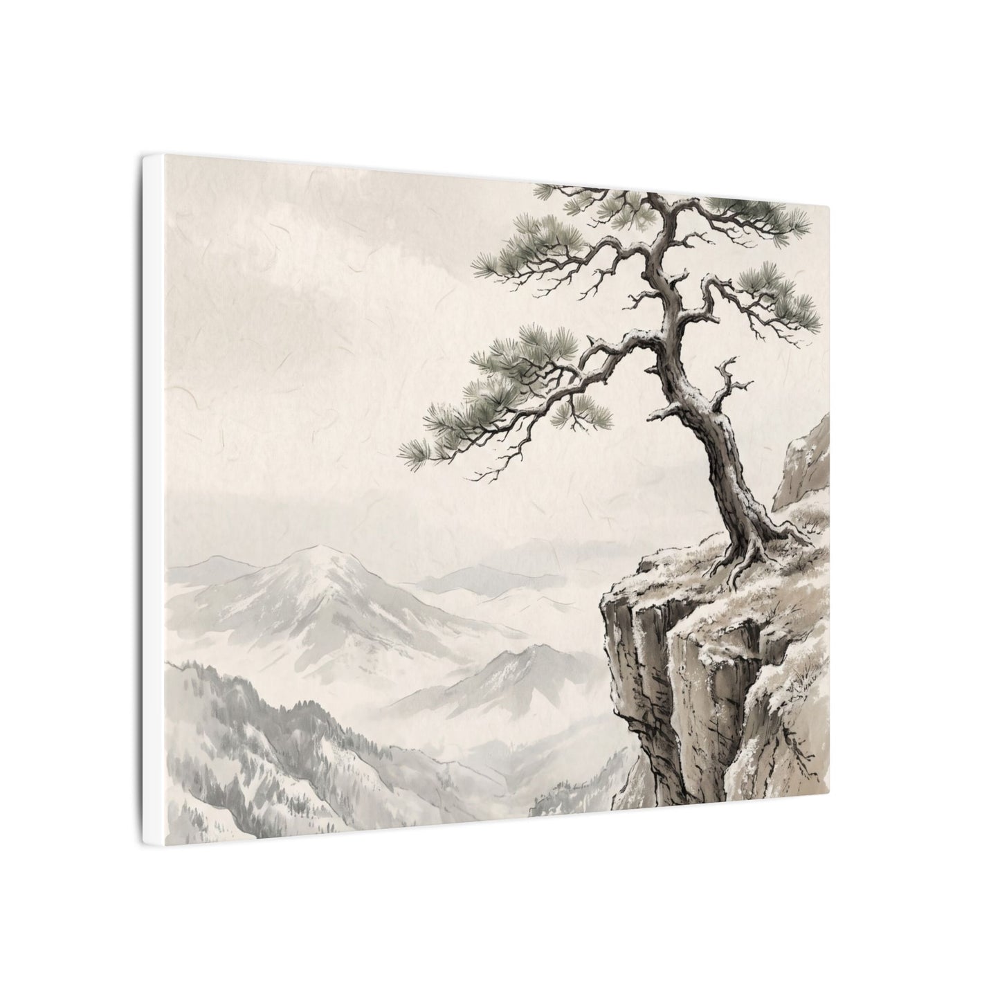 Seijaku Pine Tree Canvas Art - Japandi Japanese Pattern