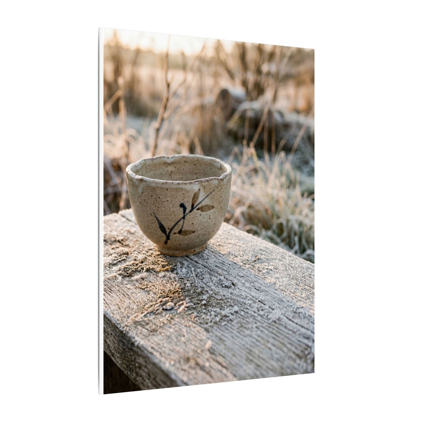 Golden Hour Ceramic Bowl Canvas Art - Japandi Ma