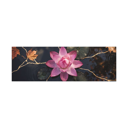 Ma Lotus Flower Canvas Art - Kintsugi Gold Vein