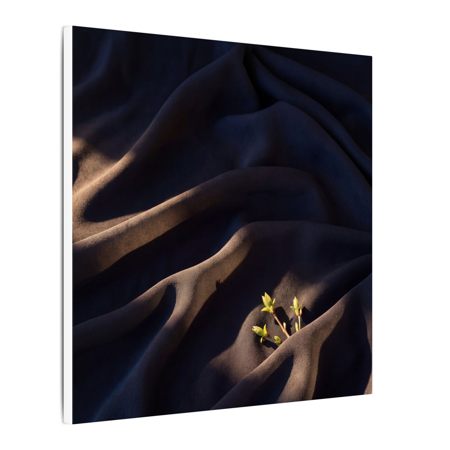 Silk Drape Shadow Zen Canvas Art | Luxurious Dark Japandi Art