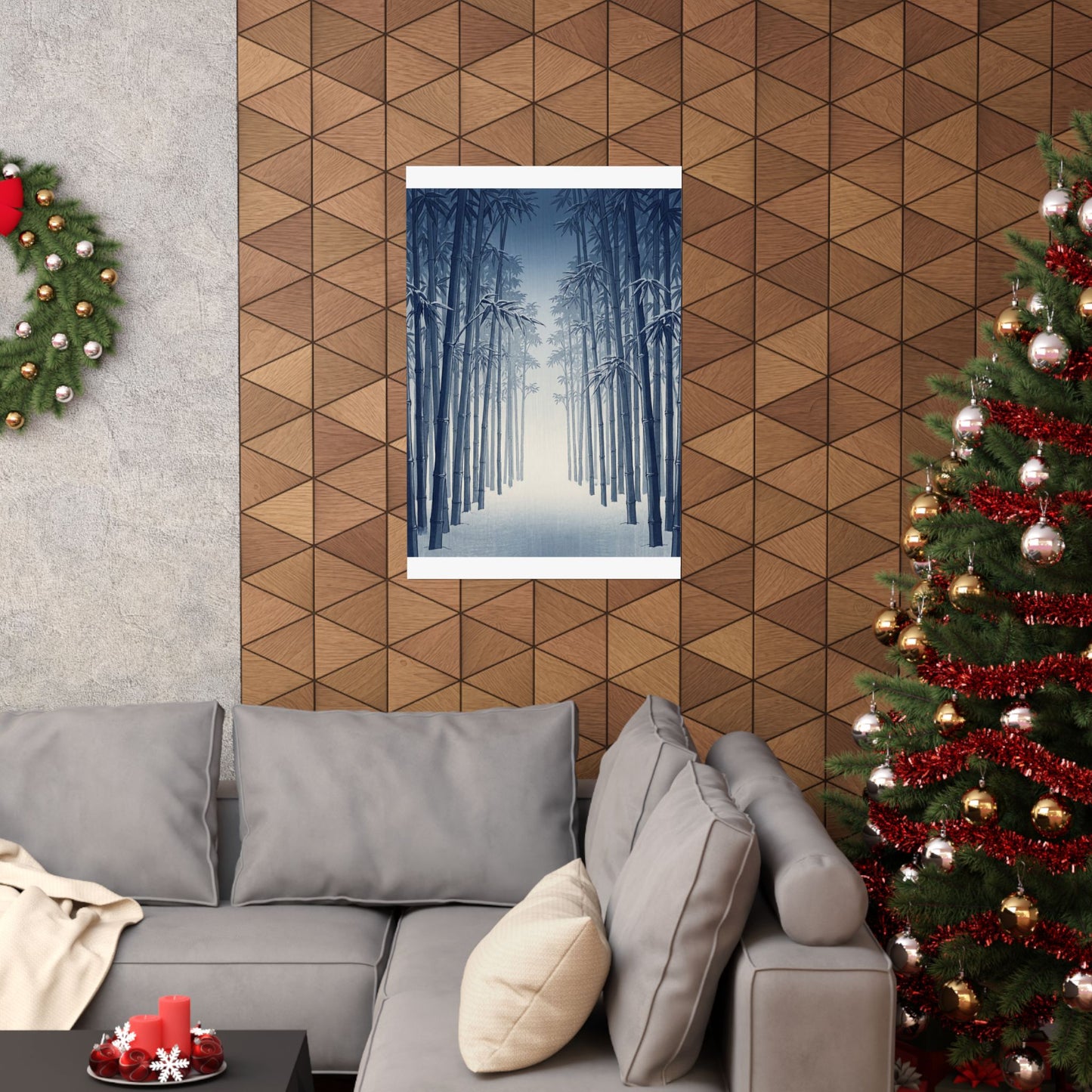 Seijaku Bamboo Grove Wall Art Print - Zen Ukiyo E Inspired