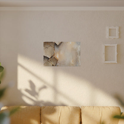 Broken Pottery Winter Canvas Art | Japandi Warm Design