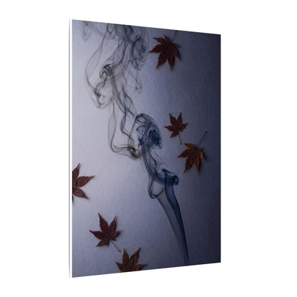 Dark Japandi Incense Smoke in Dawn | Moody Minimal Canvas Art