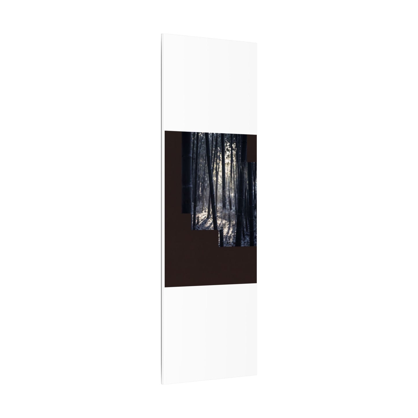 Bamboo Grove Canvas Art | Winter Dark Japandi Moody Minimal Art