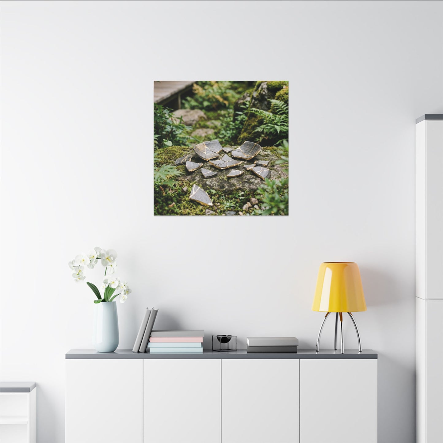Summer Broken Pottery Gold Repair Canvas Art | Resilient Decor