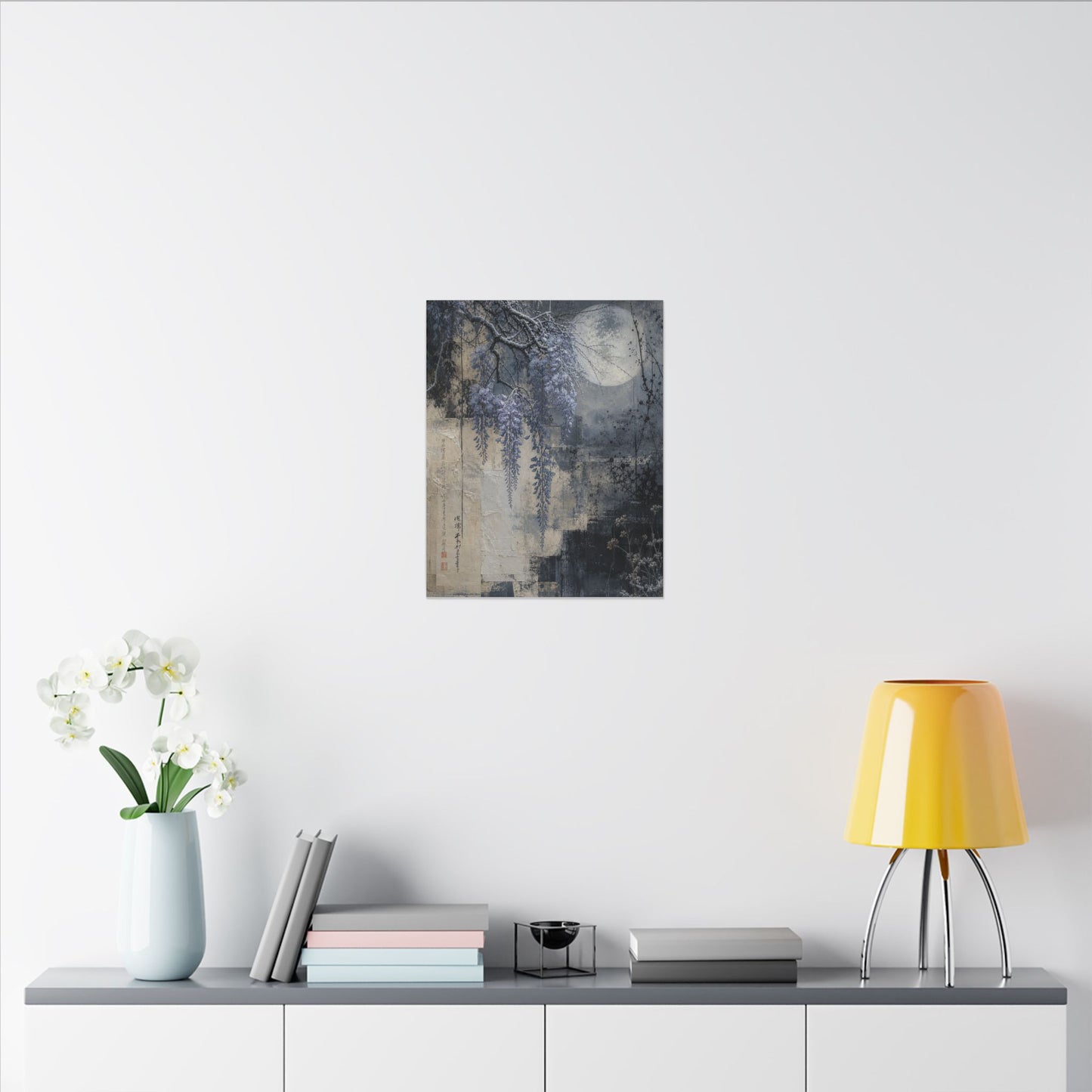 Winter Wisteria Texture Canvas Art | Elegant Decor