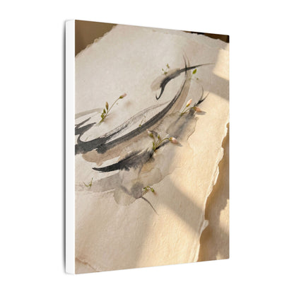 Ink Brushstroke Watercolor Canvas Art | Neutral Japandi Art