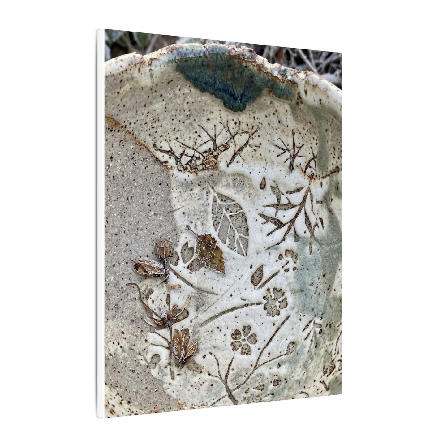 Ceramic Bowl Winter Canvas Art | Japandi Earthy Design