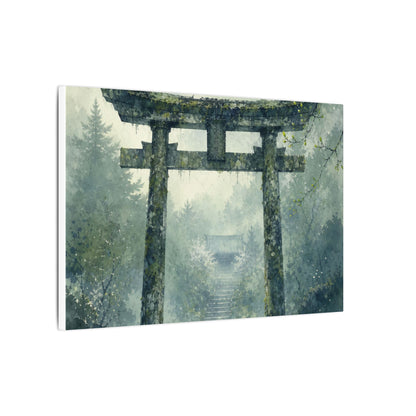 Earthy Torii Gate Canvas Art - Watercolor Japandi