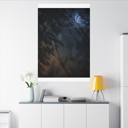 Kanso Shadow Play Canvas Art - Dark Japandi Shadow Zen
