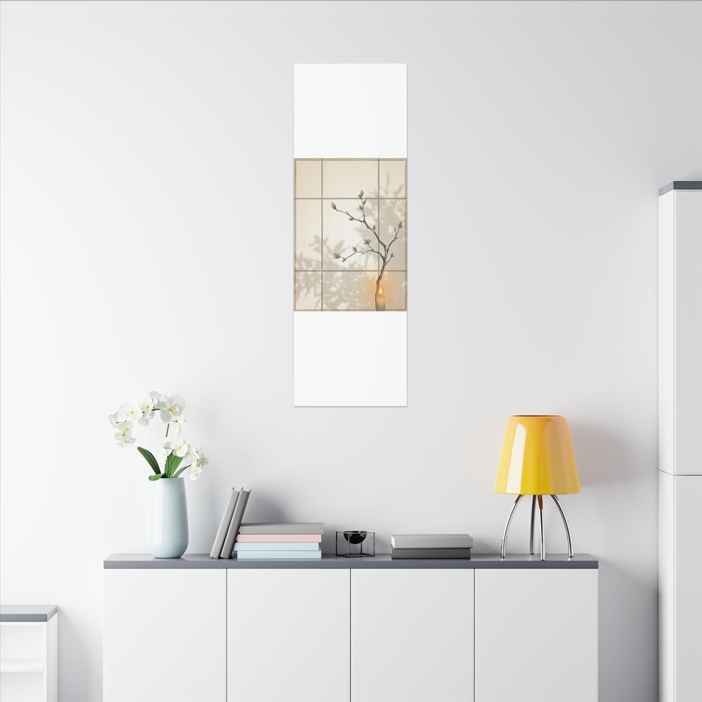 Shoji Screen Spring Canvas Art | Japandi Cozy Design