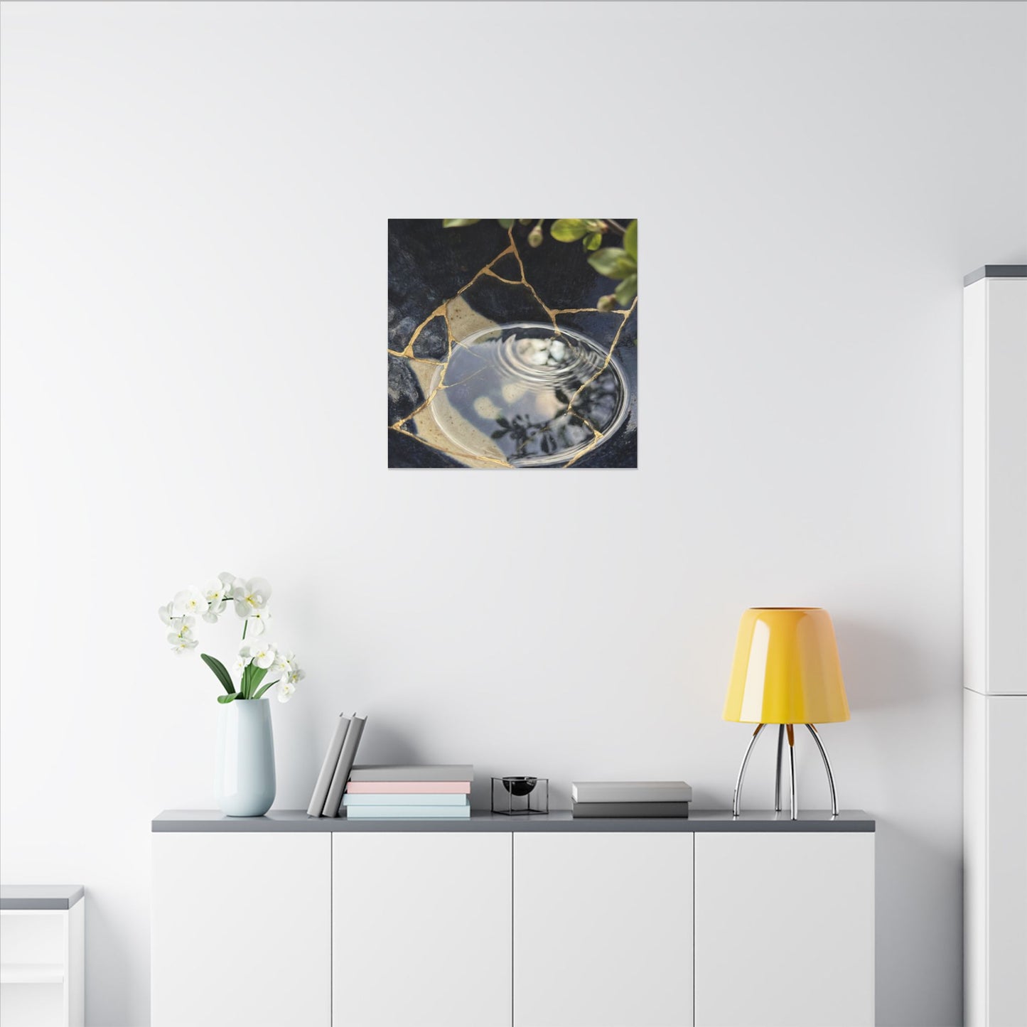 Water Ripple Spring Canvas Art | Kintsugi Beautiful Design