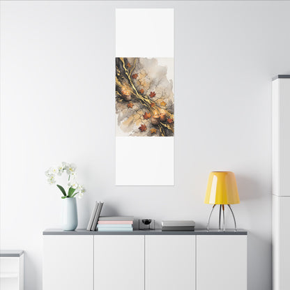 Cracked Earth Autumn Canvas Art | Japandi Warm Design