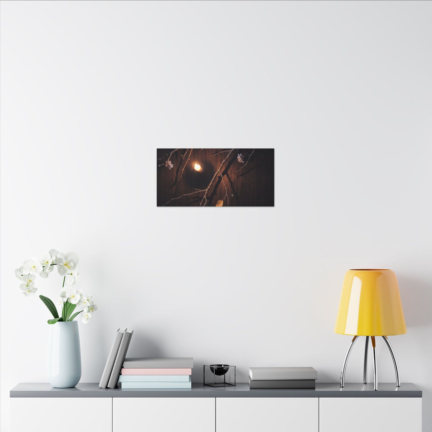 Datsuzoku Cherry Blossom Canvas Art - Dark Japandi Moody Minimal