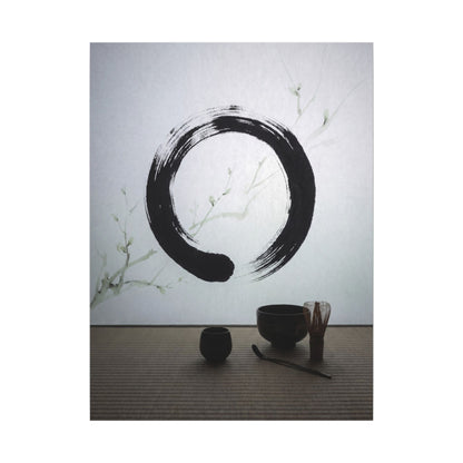 Tea Ceremony Enso Canvas Art | Peaceful Zen Art