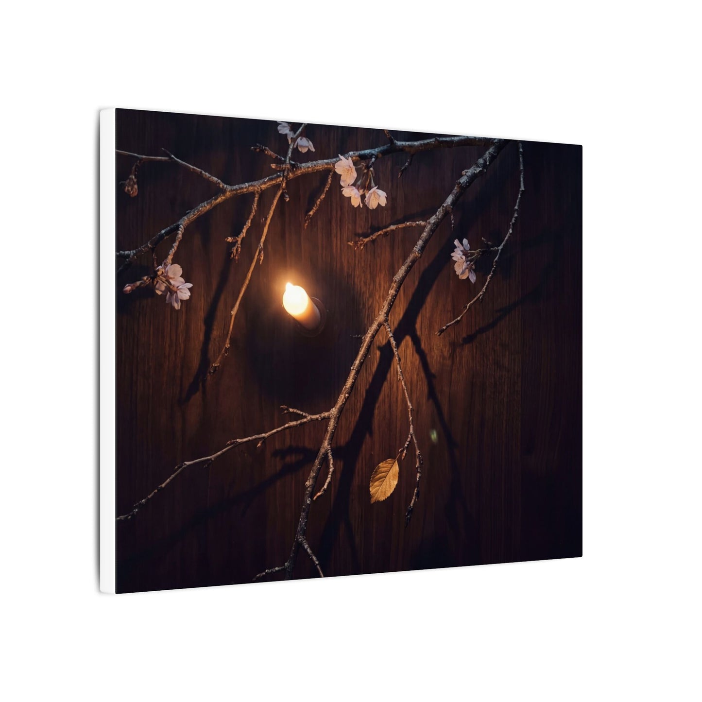 Datsuzoku Cherry Blossom Canvas Art - Dark Japandi Moody Minimal