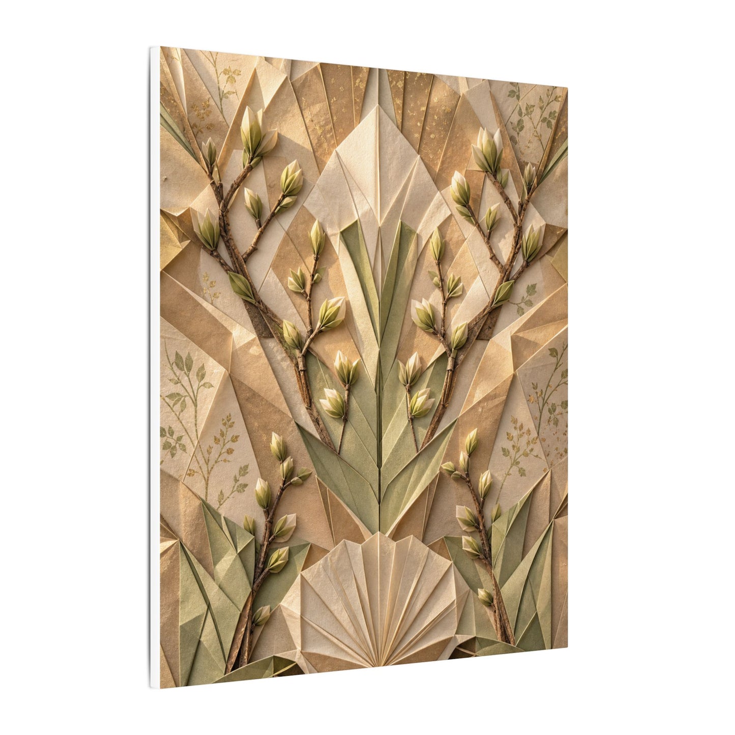 Kanso Paper Fold Canvas Art - Japandi Japanese Pattern