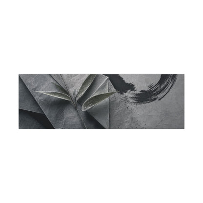 Winter Paper Fold Enso Canvas Art | Serene Decor