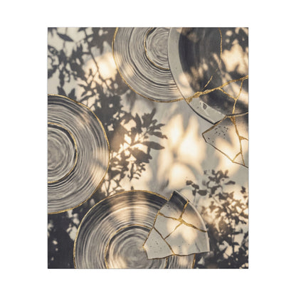 Healing Water Ripple Canvas Art - Gold Vein Kintsugi