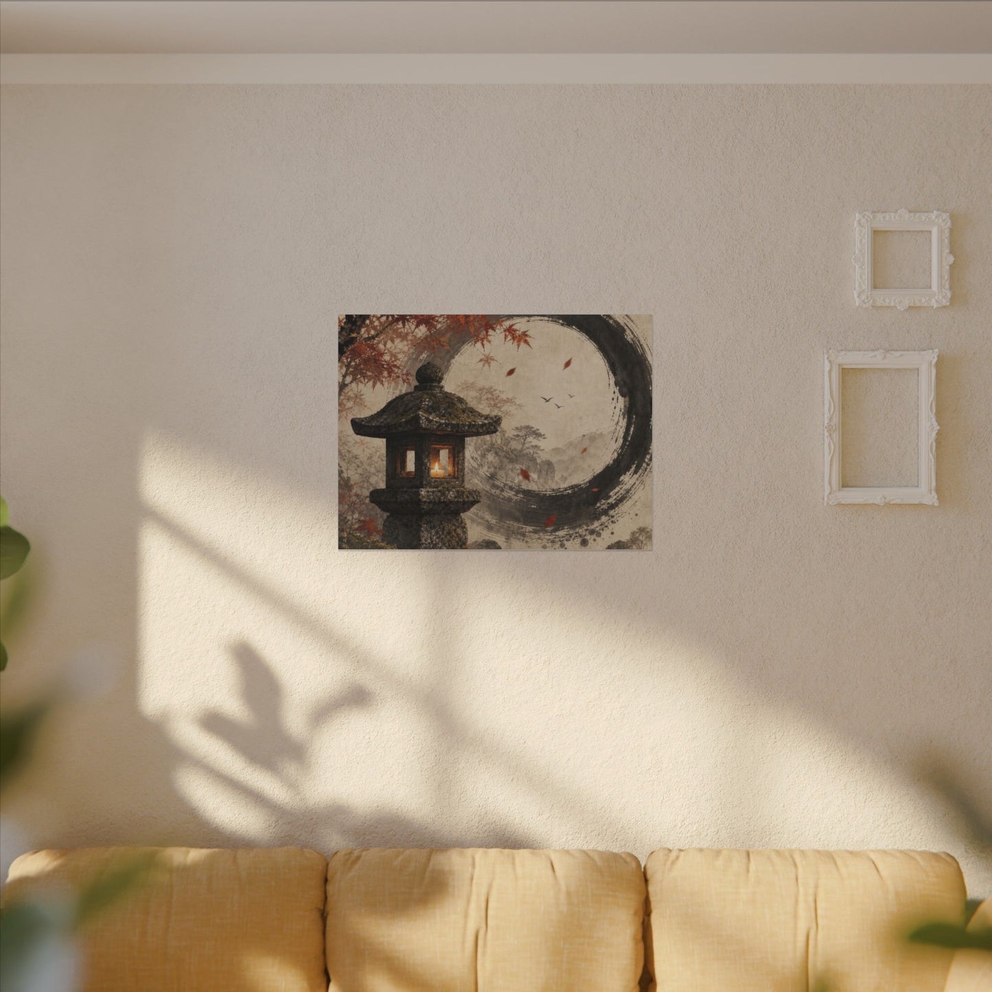 Ma Stone Lantern Canvas Art - Zen Enso