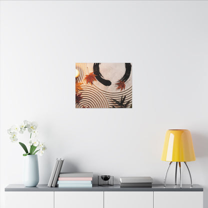 Tranquil Rock Garden Canvas Art - Enso Zen
