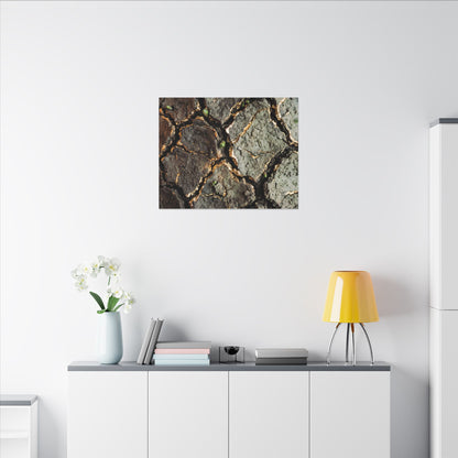 Earthy Cracked Earth Canvas Art - Japanese Pattern Japandi