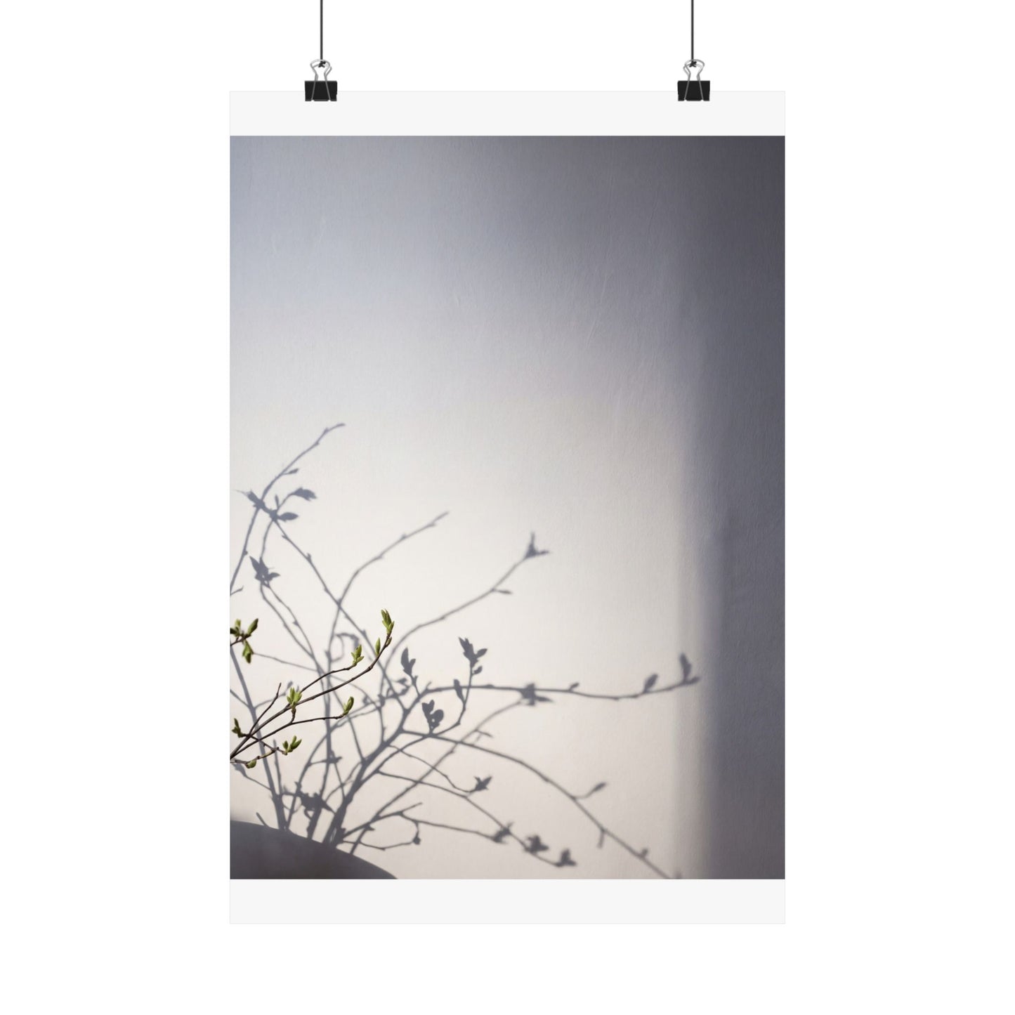 Japandi Shadow Play in Dawn | Japanese Pattern Wall Art Print