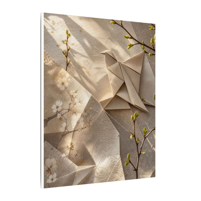 Golden Hour Paper Fold Canvas Art - Japandi Fukinsei