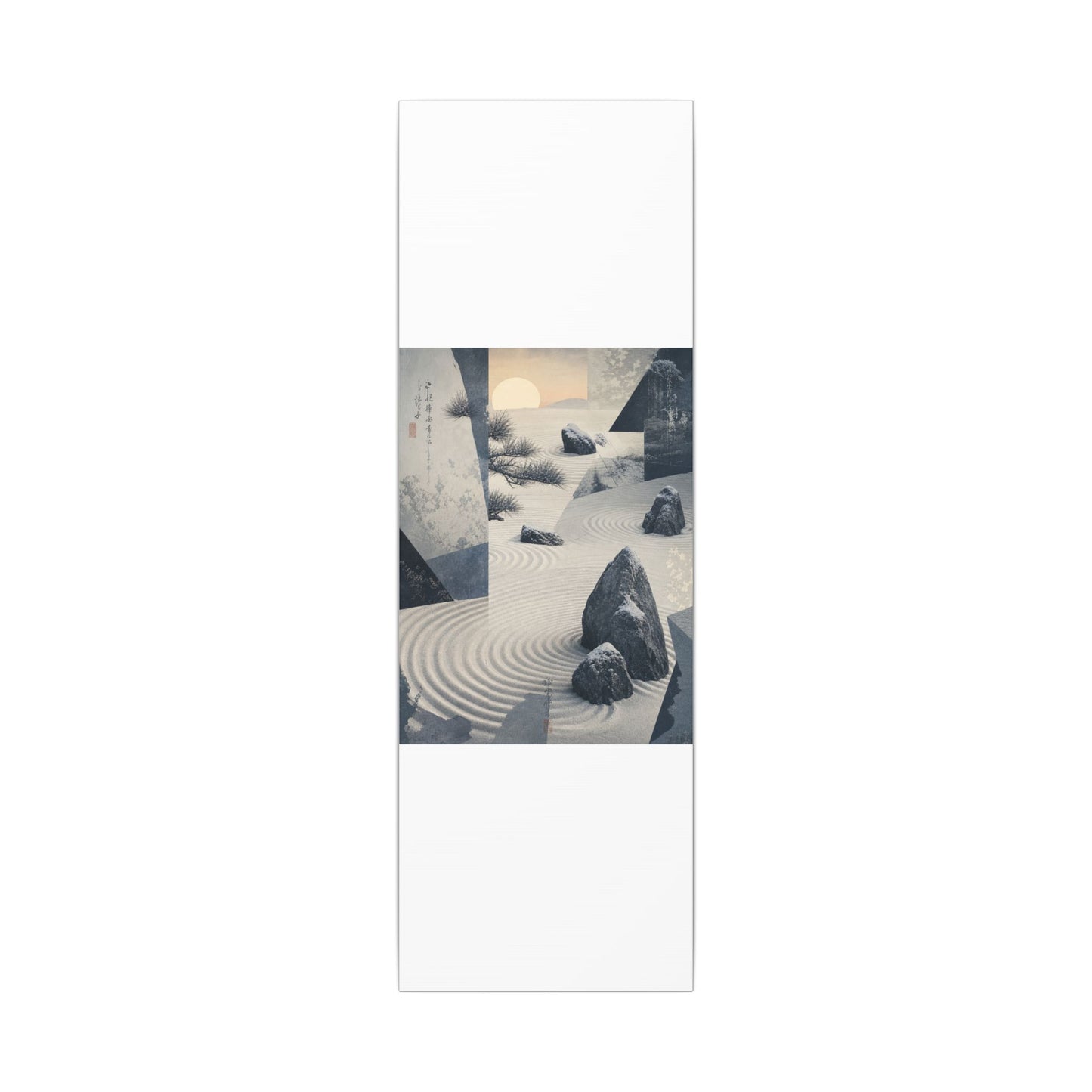Seijaku Rock Garden Canvas Art - Zen Ukiyo E Inspired