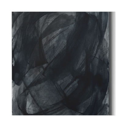 Deep Tones Dark Japandi Charcoal Canvas Art