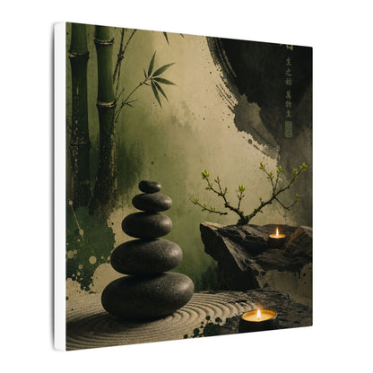 River Stones Spring Canvas Art | Zen Contemplative Design