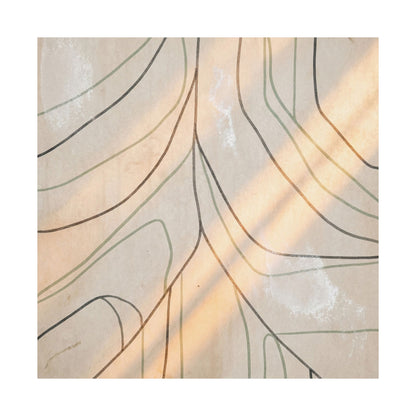 Winter Shoji Screen Minimal Line Wall Art Print | Elegant Decor