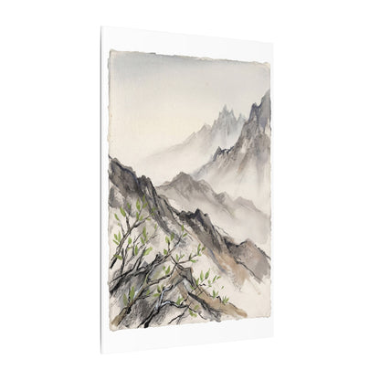 Spring Mountain Mist Texture Canvas Art | Warm Decor