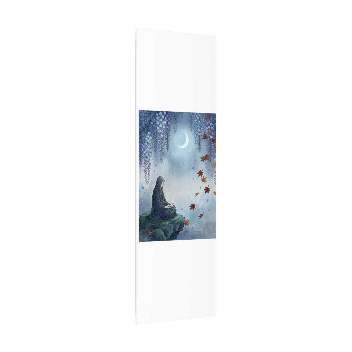 Zen Wisteria in Moonlight | Ukiyo E Inspired Canvas Art