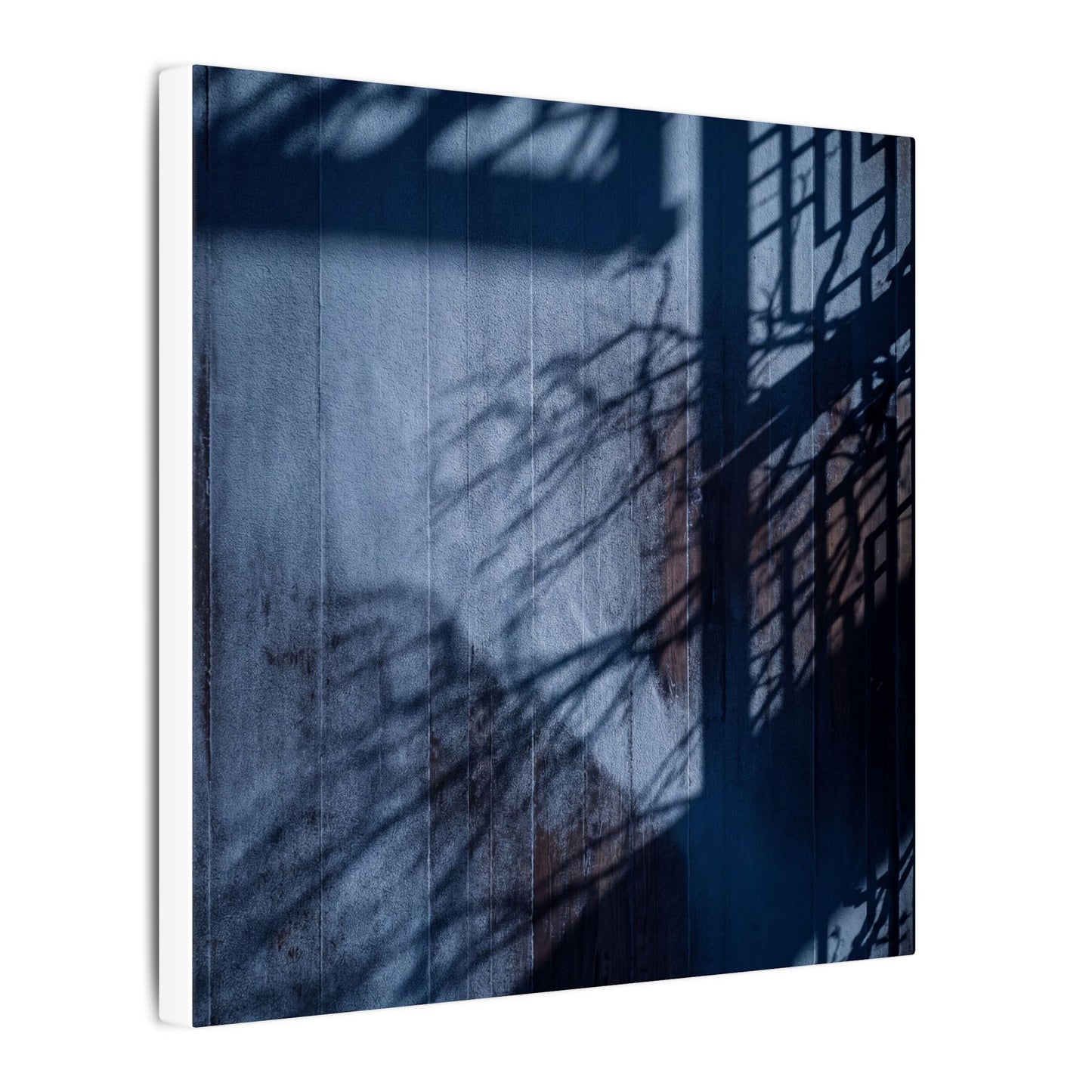 Shadow Play Moody Minimal Canvas Art | Moody Dark Japandi Art