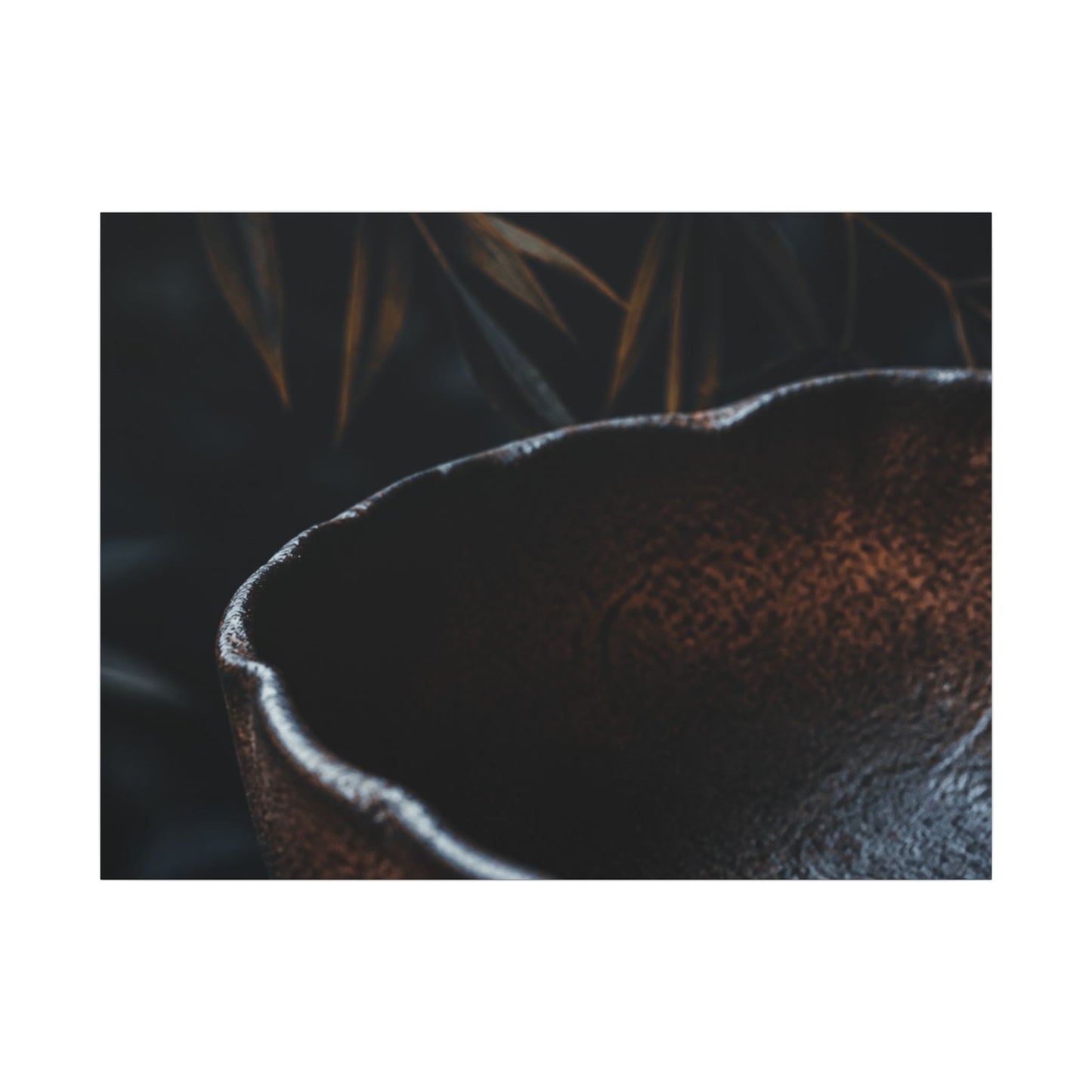 Luxurious Ceramic Bowl Canvas Art - Shadow Zen Dark Japandi