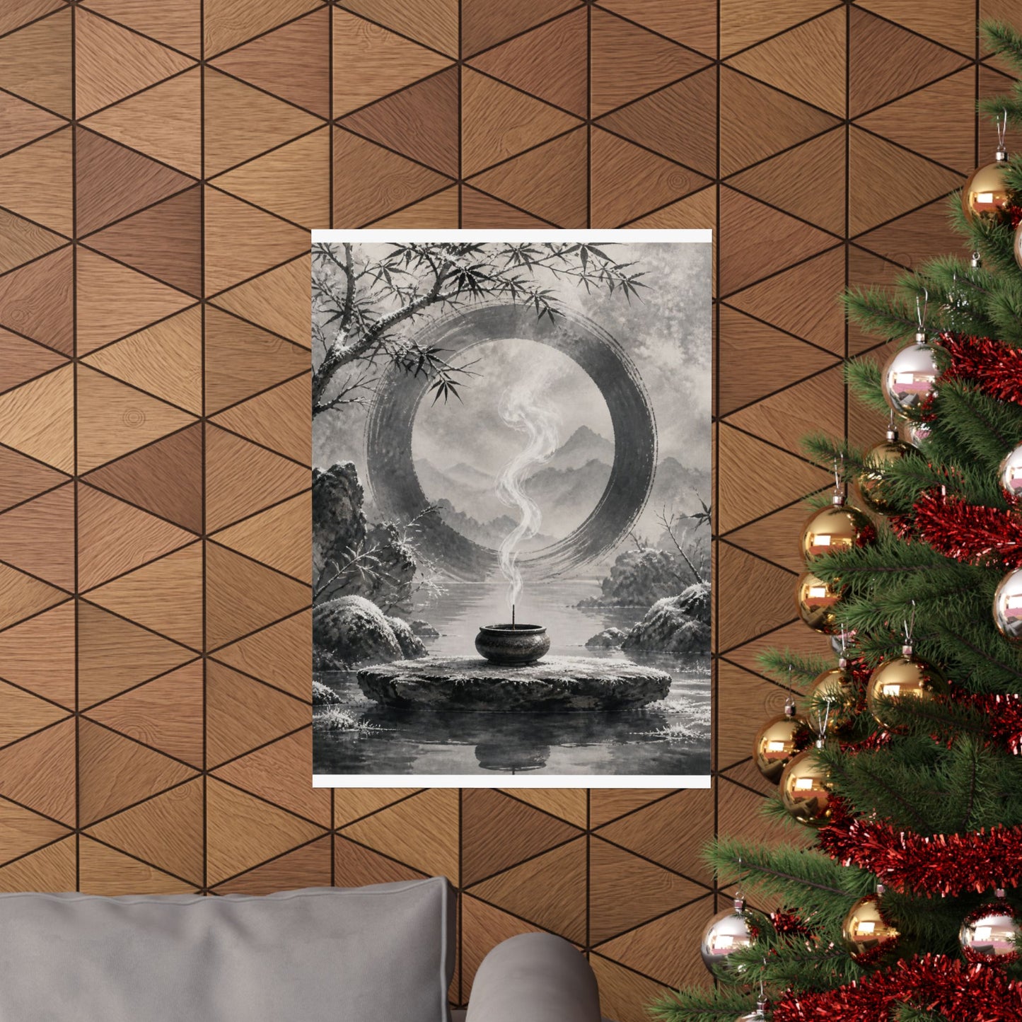 Dappled Incense Smoke Wall Art Print - Zen Seijaku