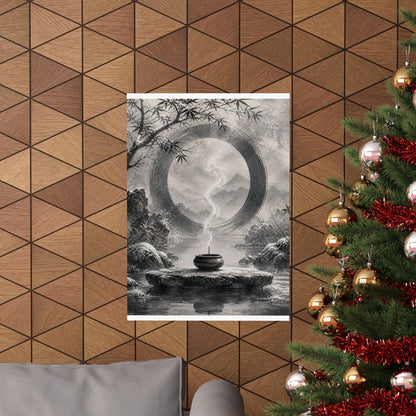 Dappled Incense Smoke Wall Art Print - Zen Seijaku