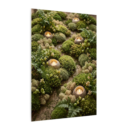 Moss Close Up Japanese Pattern Canvas Art | Neutral Japandi Art