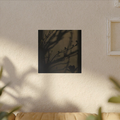 Seijaku Shadow Play Canvas Art - Dark Japandi Charcoal Ink