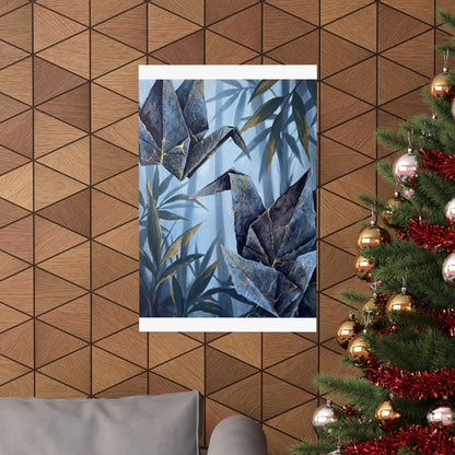 Summer Paper Fold Crackle Gold Wall Art Print | Philosophical Decor