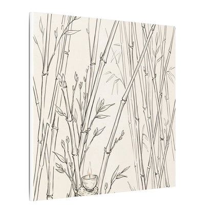 Candlelight Bamboo Grove Canvas Art - Japandi Fukinsei