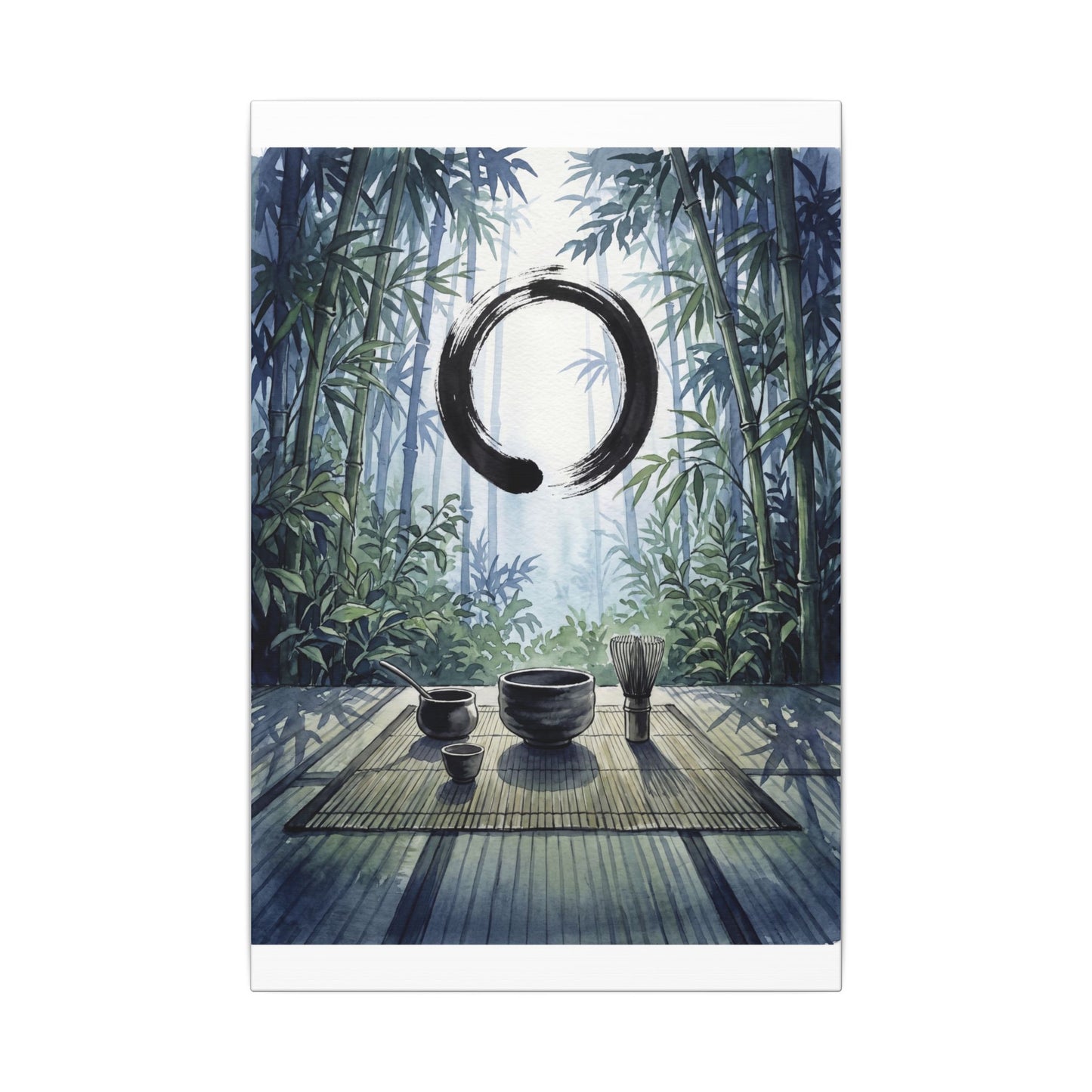 Seijaku Tea Ceremony Canvas Art - Zen Enso