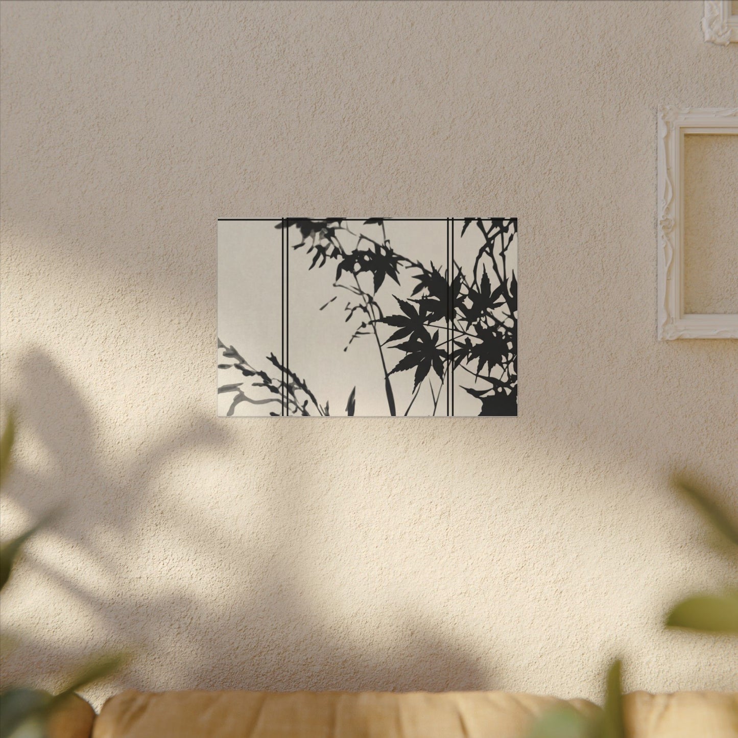 Shoji Screen Canvas Art | Summer Japandi Minimal Line Art