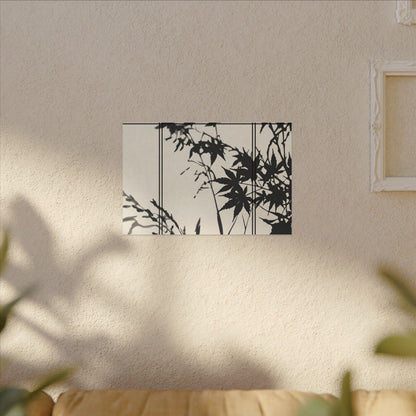 Shoji Screen Canvas Art | Summer Japandi Minimal Line Art