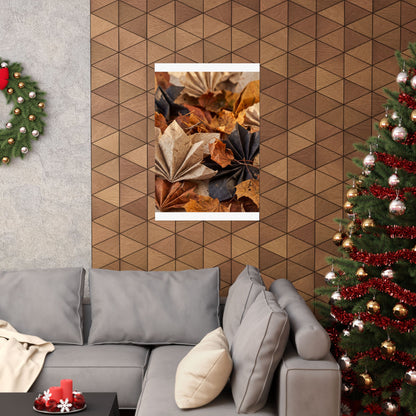 Paper Fold Wall Art Print | Autumn Japandi Texture Art
