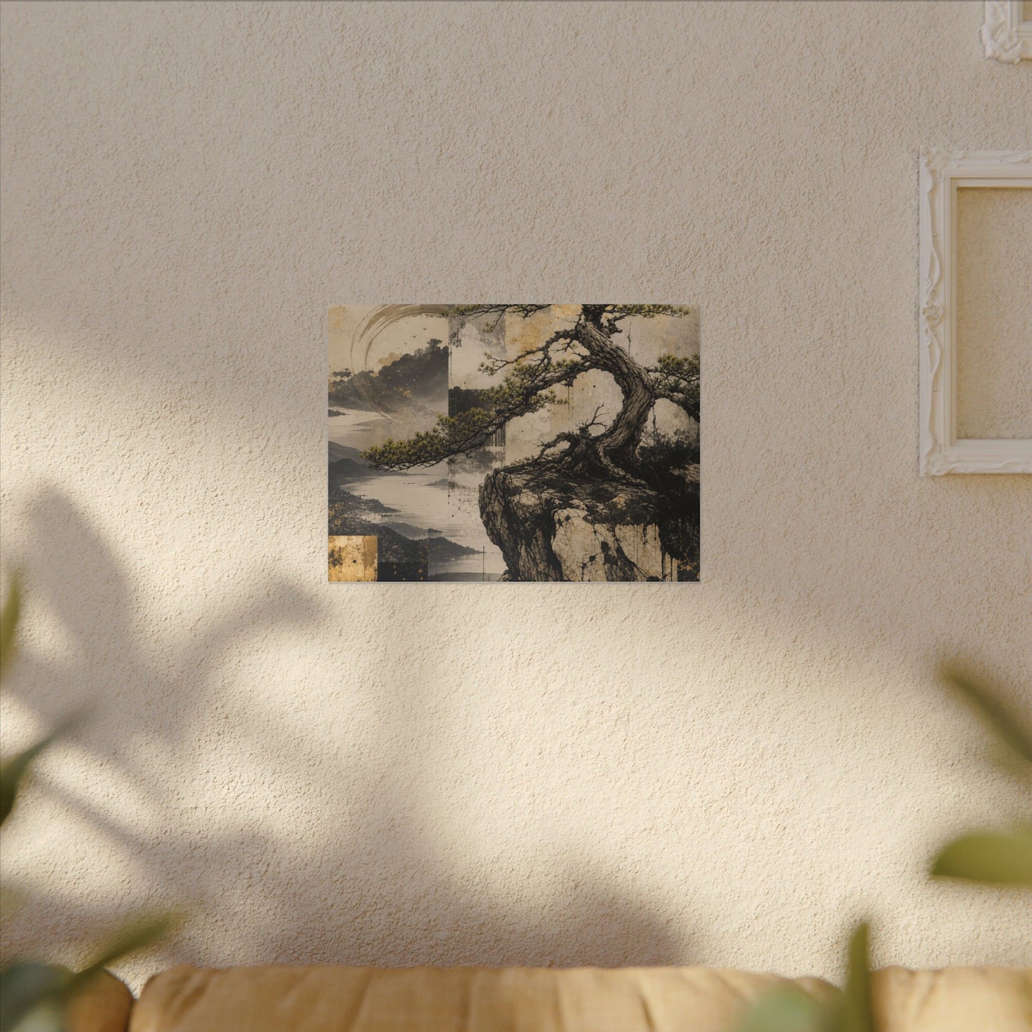 Golden Hour Pine Tree Canvas Art - Japandi Datsuzoku